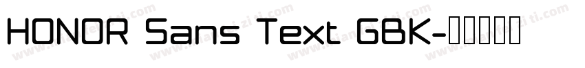 HONOR Sans Text GBK字体转换